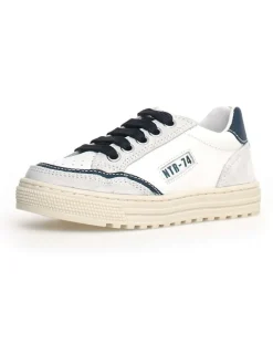 Leder-Sneakers in Dunkelblau/ Weiß>Naturino Discount
