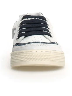 Leder-Sneakers in Dunkelblau/ Weiß>Naturino Discount