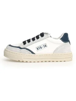 Leder-Sneakers in Dunkelblau/ Weiß><noscript><img width=