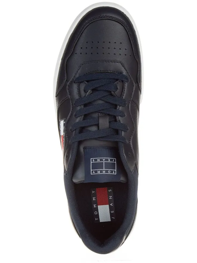 Leder-Sneakers in Dunkelblau>Tommy Hilfiger Shoes Clearance