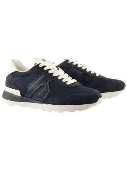 Leder-Sneakers in Dunkelblau>Högl Outlet
