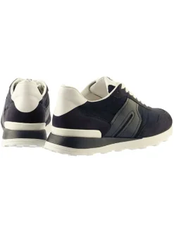 Leder-Sneakers in Dunkelblau><noscript><img width=