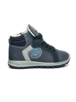 Leder-Sneakers in Dunkelblau><noscript><img width=
