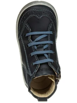 Leder-Sneakers in Dunkelblau><noscript><img width=