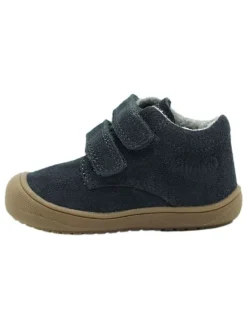 Leder-Sneakers in Dunkelblau>lamino New