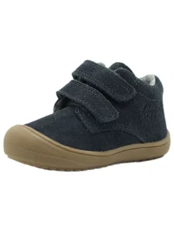 Leder-Sneakers in Dunkelblau>lamino New