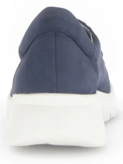 Leder-Sneakers in Dunkelblau><noscript><img width=