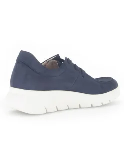 Leder-Sneakers in Dunkelblau><noscript><img width=