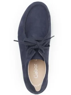 Leder-Sneakers in Dunkelblau><noscript><img width=
