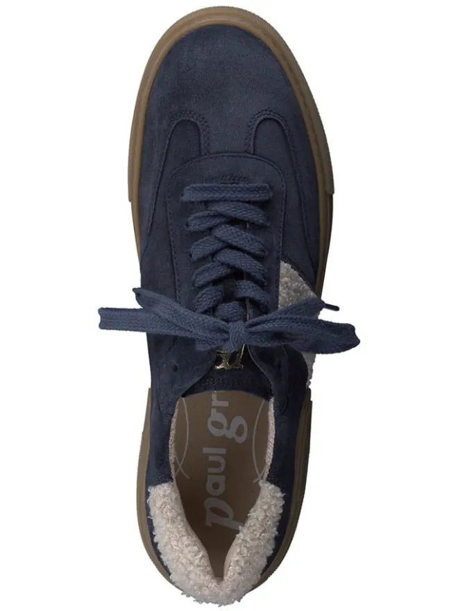 Leder-Sneakers in Dunkelblau>Paul Green Outlet