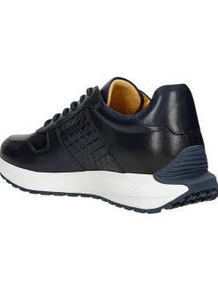 Leder-Sneakers in Dunkelblau><noscript><img width=