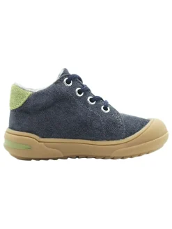 Leder-Sneakers in Dunkelblau><noscript><img width=