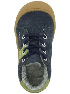 Leder-Sneakers in Dunkelblau><noscript><img width=