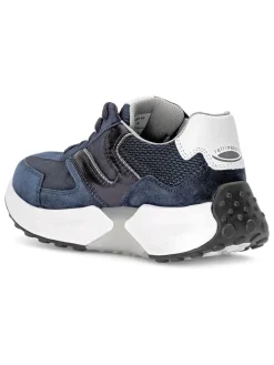 Leder-Sneakers in Dunkelblau>Gabor