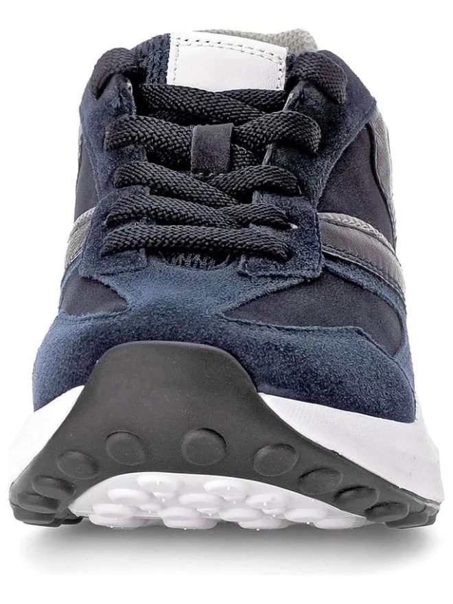 Leder-Sneakers in Dunkelblau>Gabor