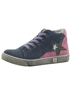 lamino Sneakers·Sneakers High^Leder-Sneakers in Dunkelblau/ Pink