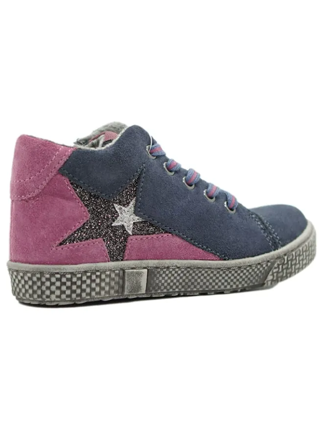 lamino Sneakers·Sneakers High^Leder-Sneakers in Dunkelblau/ Pink