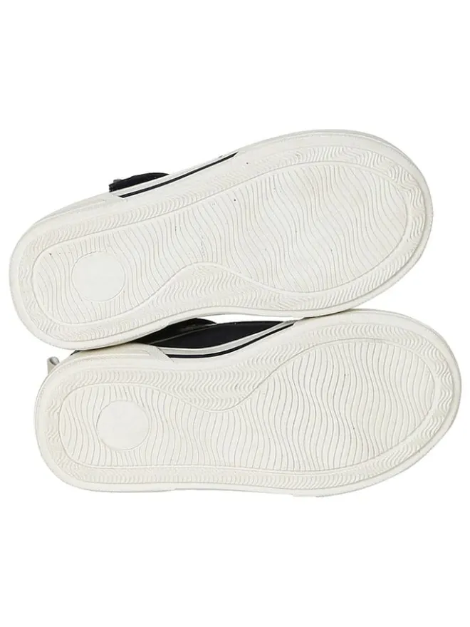 vertbaudet Sneakers·Sneakers High^Leder-Sneakers in Dunkelblau/ Schwarz/ Silber
