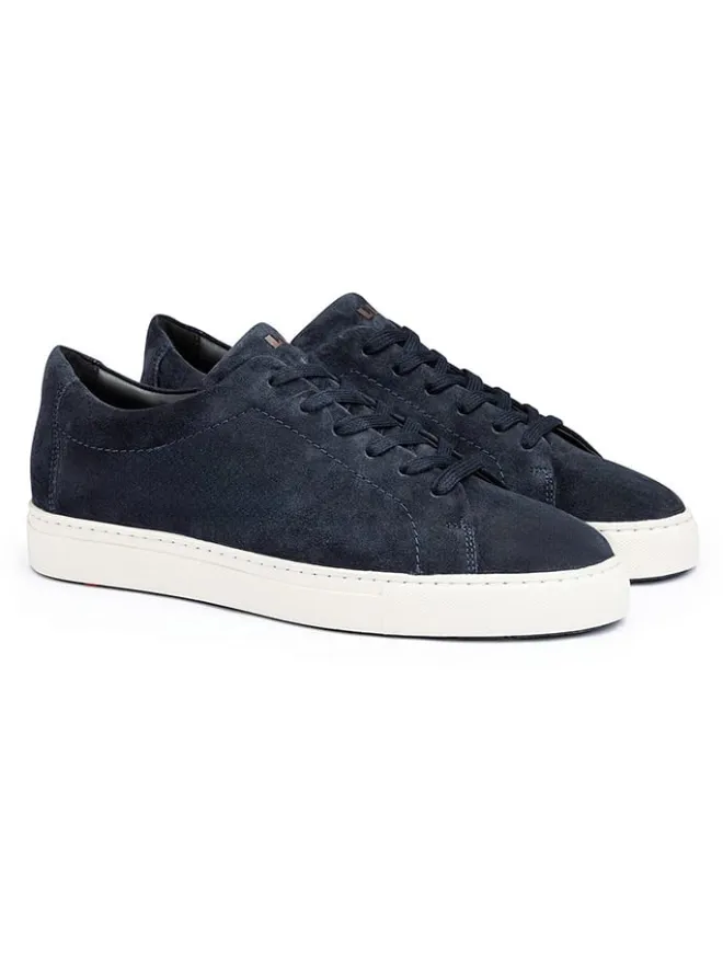LLOYD Schnürschuhe^Leder-Sneakers in Dunkelblau
