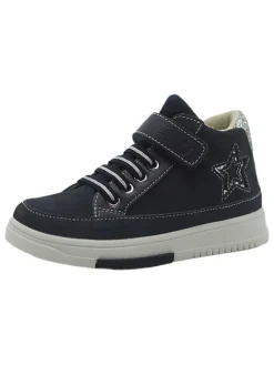 Leder-Sneakers in Dunkelblau>lamino Online