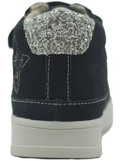 Leder-Sneakers in Dunkelblau><noscript><img width=