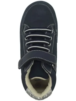 Leder-Sneakers in Dunkelblau><noscript><img width=