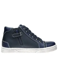 Leder-Sneakers in Dunkelblau><noscript><img width=