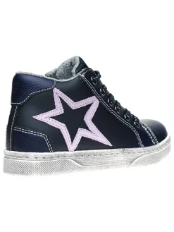 Leder-Sneakers in Dunkelblau><noscript><img width=