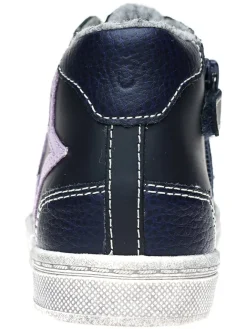 Leder-Sneakers in Dunkelblau><noscript><img width=