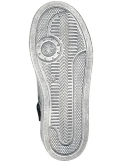 Leder-Sneakers in Dunkelblau><noscript><img width=