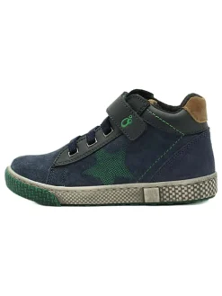 Leder-Sneakers in Dunkelblau>lamino Hot