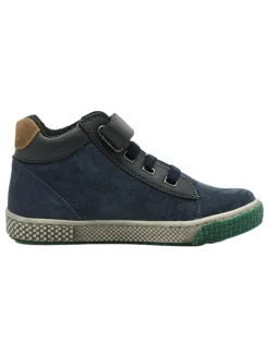 Leder-Sneakers in Dunkelblau><noscript><img width=