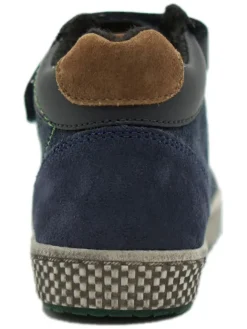 Leder-Sneakers in Dunkelblau><noscript><img width=