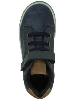 Leder-Sneakers in Dunkelblau><noscript><img width=