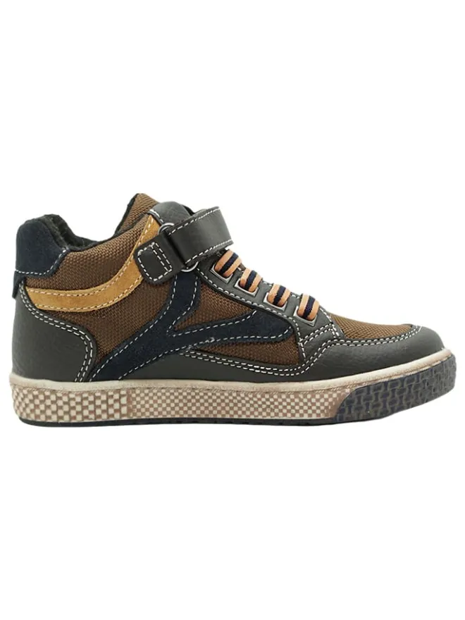 Leder-Sneakers in Gelb/ Schwarz>lamino Online
