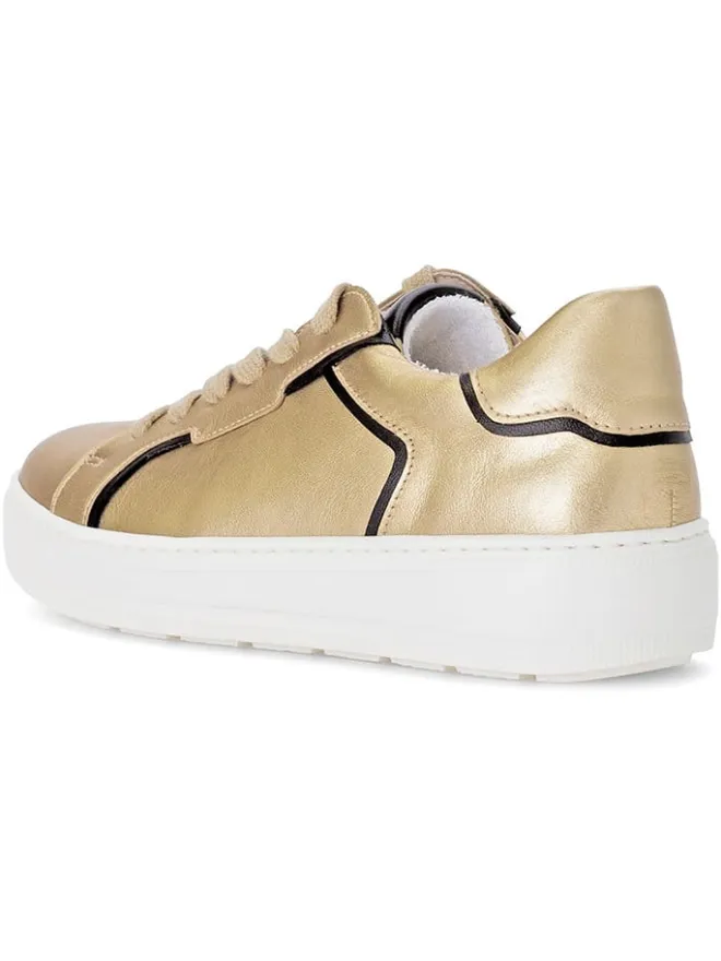 Gabor Sneakers^Leder-Sneakers in Gold/ Schwarz