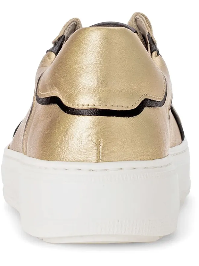 Gabor Sneakers^Leder-Sneakers in Gold/ Schwarz