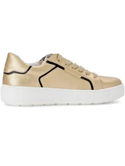 Gabor Sneakers^Leder-Sneakers in Gold/ Schwarz