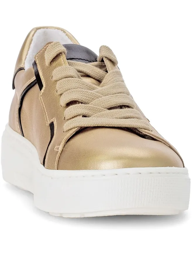 Gabor Sneakers^Leder-Sneakers in Gold/ Schwarz