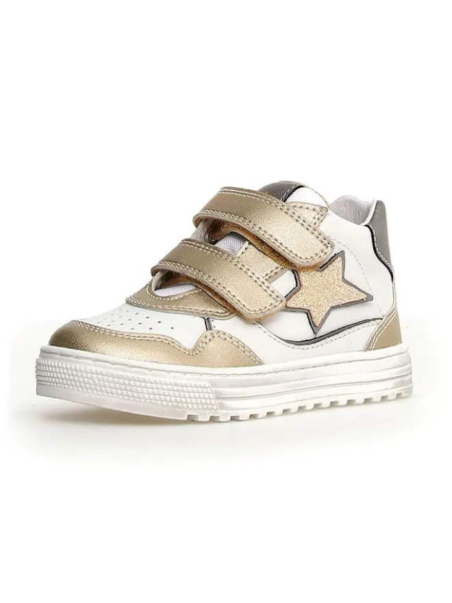Naturino Sneakers·Sneakers High^Leder-Sneakers in Gold/ Silber/ Weiß