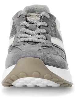 Leder-Sneakers in Grau><noscript><img width=