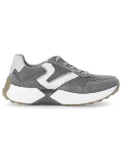 Leder-Sneakers in Grau><noscript><img width=
