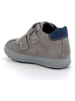 Leder-Sneakers in Grau><noscript><img width=
