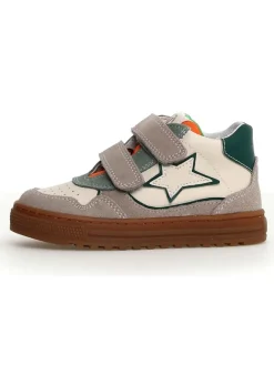 Leder-Sneakers in Grau/ Beige/ Grün>Naturino Hot