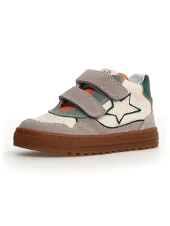 Leder-Sneakers in Grau/ Beige/ Grün>Naturino Hot