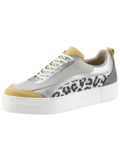 Heine Sneakers^Leder-Sneakers in Grau/ Bunt