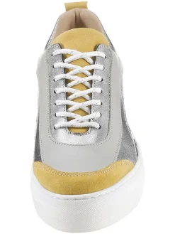 Heine Sneakers^Leder-Sneakers in Grau/ Bunt