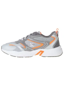 Calvin Klein Sneakers^Leder-Sneakers in Grau/ Orange