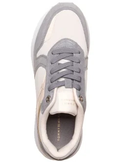 Leder-Sneakers in Grau/ Rosa><noscript><img width=