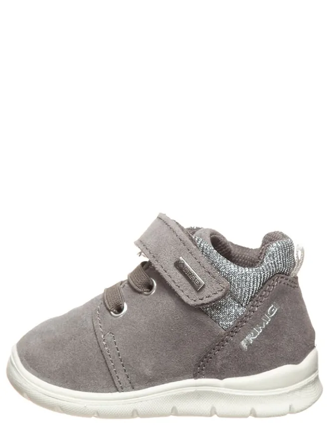 Leder-Sneakers in Grau/ Silber>Primigi Discount
